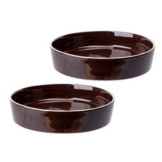 YOON CERAMICS 層疊沙拉&義大利麵碗, 2個, 深棕色