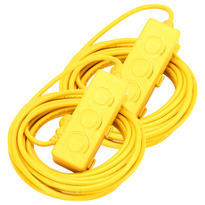 One Stop 工業用露營電延長線多孔插座 3孔, 18m, 黃色, 2個