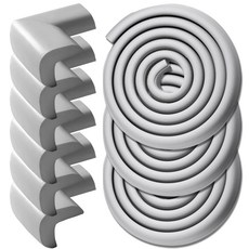 원더파파 엠보싱 모서리보호대 3p + 코너보호대 6p 세트, 1세트, 그레이