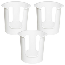 餐具收納碗架 Set 3入 適用於11.5cm以下的碗 約可裝4~6個小碗, 白色, 1組