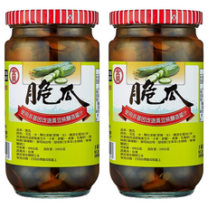 金蘭脆瓜, 嚴選新鮮花瓜, 無添加防腐劑、色素、味精, 396g, 2罐