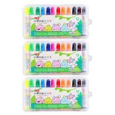 SKB 文明 彩色筆 Set 12色, 色彩飽和 亮度鮮明 筆尖不易變形, 3盒