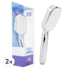 Jb JEIL BATH 增壓節水方形蓮蓬頭, 白色, 2個