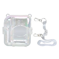 拍立得背帶繩相機收納保護水晶殼 mini12適用 幻彩透明, 1個, 單一商品