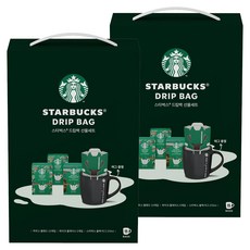 STARBUCKS 星巴克 滴水袋中秋禮品套裝, House Blend 10p + Pike Place 5p + 黑色馬克杯 37, 2組