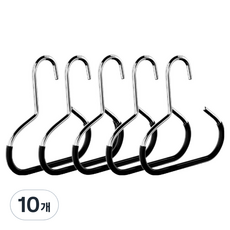 모자후크 행거 걸이, 블랙, 10개