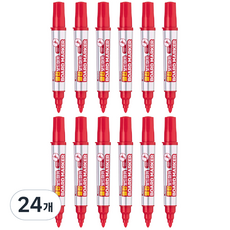 라인플러스 클린 보드마카 1~3.4mm, 적색(빨강), 24개