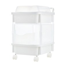 리빙스마일 포켓형 직사각 기저귀 정리함 일반형 2단, 화이트, 1개