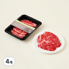 유기농 호주산 소고기 등심 구이용 (냉장), 250g, 4개