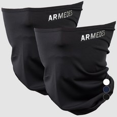 아르메데스 사계절 스포츠 마스크 2매 SET, 블랙, 1세트