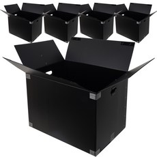 코멧 두꺼운 이사박스 3T 고급 벨크로형 3호~7호, 블랙, 5개