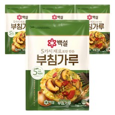 백설 5가지 재료로만 만든 부침가루, 1kg, 4개