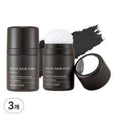 더페이스샵 퀵 헤어 퍼프 7g, 04블랙, 3개