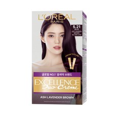 로레알파리 엑셀랑스 듀오크림 나눠쓰는 새치염색 염모제, 5.21호 애쉬 라벤더 브라운, 1개