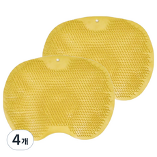 Barom Mall 足部按摩矽膠刷 黃色 29 x 19 cm, 4個, 1入, 150g