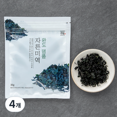 주일 완도명품 자른미역, 4개, 30g