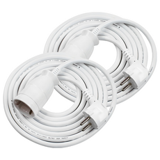 One Stop 高容量1孔電源多孔插座 16A, 3m, 白色, 2個