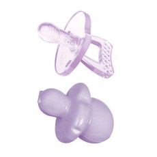 US baby 優生 矽晶安撫奶嘴升級版 雙扁型 L碼 6個月以上, 顏色隨機, 1組