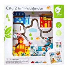 德國 classicworld 客來喜經典木玩 2合1生活場景迷宮, 40051, 1組