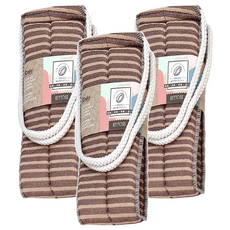 KEYTOSS 詰朵斯 S.Cafe環保咖啡紗沐浴拉背條 質感柔軟親膚 溫柔去角質, 顏色隨機, 1條, 3條