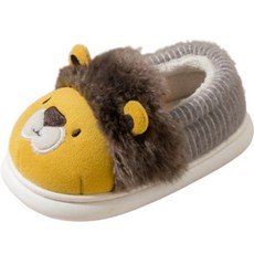 兒童款Yubly興奮獅子刷毛拖鞋