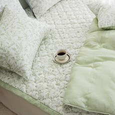 LIVING CASTLE Grass 莫代爾固定帶床墊, 綠色