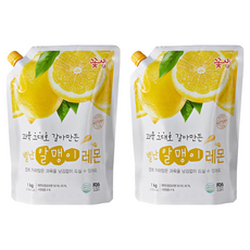 꽃샘식품 별난 알맹이 레몬차, 1kg, 2개