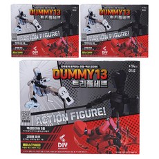 韓國 B&C 더미13 DIY球體關節可動公仔 三件組 紅黑色 + 白黑色 + 全黑色 + 6種武器 + 3入支架套組, 3套