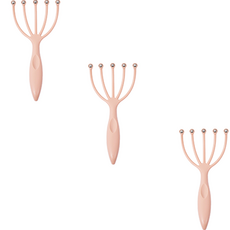 玫瑰愛頭髮按摩球, 3個, 粉色的