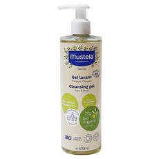 mustela 慕之恬廊 有機好橄雙潔露 400ml, 新生兒適用, 溫和清潔, 洗髮沐浴二合一, 1瓶