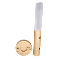 磁吸式USB感應壁燈，壓克力材質，電子元件，黑胡桃木色/白蠟木色（隨機出貨）, 1個