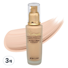 3W클리닉 콜라겐 파운데이션 50ml, 21호 투명베이지, 3개