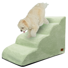 올미오펫 구름패브릭 곡선 강아지 계단, 애플그린, 1개