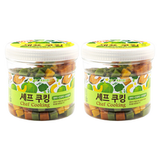 퍼피아이 강아지 셰프쿠킹 통간식, 혼합맛(연어/단호박/브로콜리), 400g, 2개