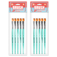Awesome Painting 多用途設計畫筆 平刷 扁刷 組合畫筆 FLAT 5入, 4號, 2個