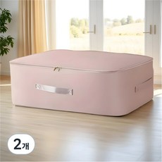 JUNBI 이불 압축 파우치 이불정리함, 핑크, 2개