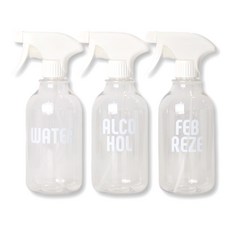 Romantic November 白色噴槍噴霧瓶 透明 520ml 3入組, 字體1, 1套