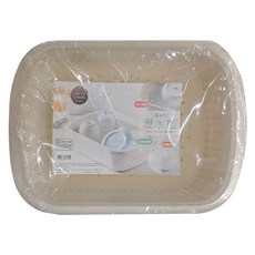 美廚 3in1瀝水籃, 36.5*26*17cm, 1個, White