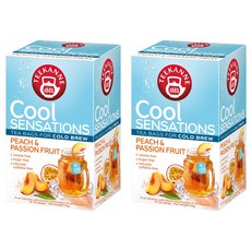 TEEKANNE 恬康樂 無咖啡因蜜桃百香果茶包, 2.5g, 18包, 2盒