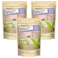 Vilson 米森 100%有機洋薏仁, 3包, 450g