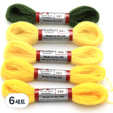 JoyJasu Appleton 羊毛繡線 5件組, 6套, 547, 551, 552, 553, 554