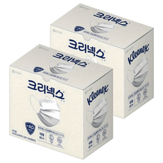 크리넥스 안심케어 마스크 대형 KF-AD 성인용, 80개입, 2개, 화이트