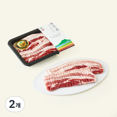 파머스팩 제주촌 서귀포시축협 흑돼지 미박 칼집 삼겹살 구이용 (냉장), 500g, 2개