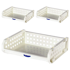 KEYWAY 聯府 開放式整理架 S(320 x 254 x 95mm), 白色, 3個