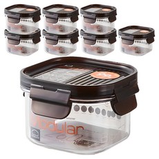 LocknLock 樂扣樂扣 Bisfree可堆疊方形密封保鮮盒, 260ml, 8個