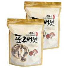 산천농원 참나무 원목 표고버섯 슬라이스, 80g, 2개
