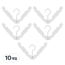 마켓감성 접는 옷걸이, 화이트, 10개입