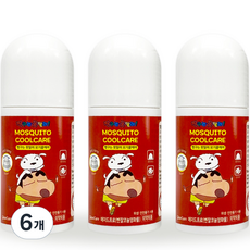 짱구 모기쿨케어 민트향, 6개, 50ml