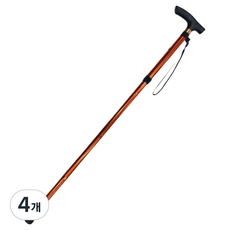 난리시스터즈 접이식 어르신 선물 지팡이 오렌지, 4개