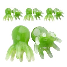 All Day頭皮刮痧頭皮筋膜章魚指壓按摩器, 綠色, 8個